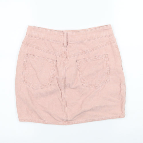 Mistress Rocks Womens Pink  Corduroy A-Line Skirt Size S