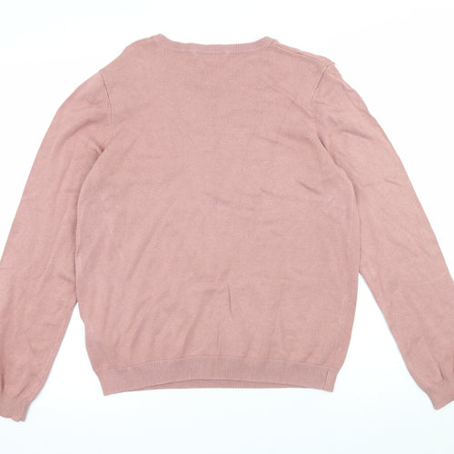 H&M Womens Pink  Knit Pullover Jumper Size M