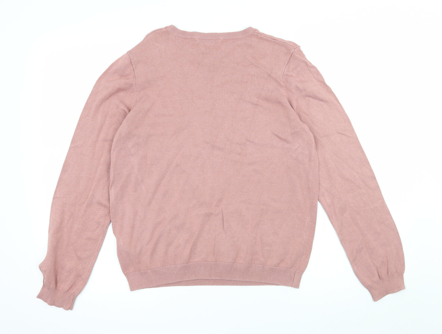 H&M Womens Pink  Knit Pullover Jumper Size M