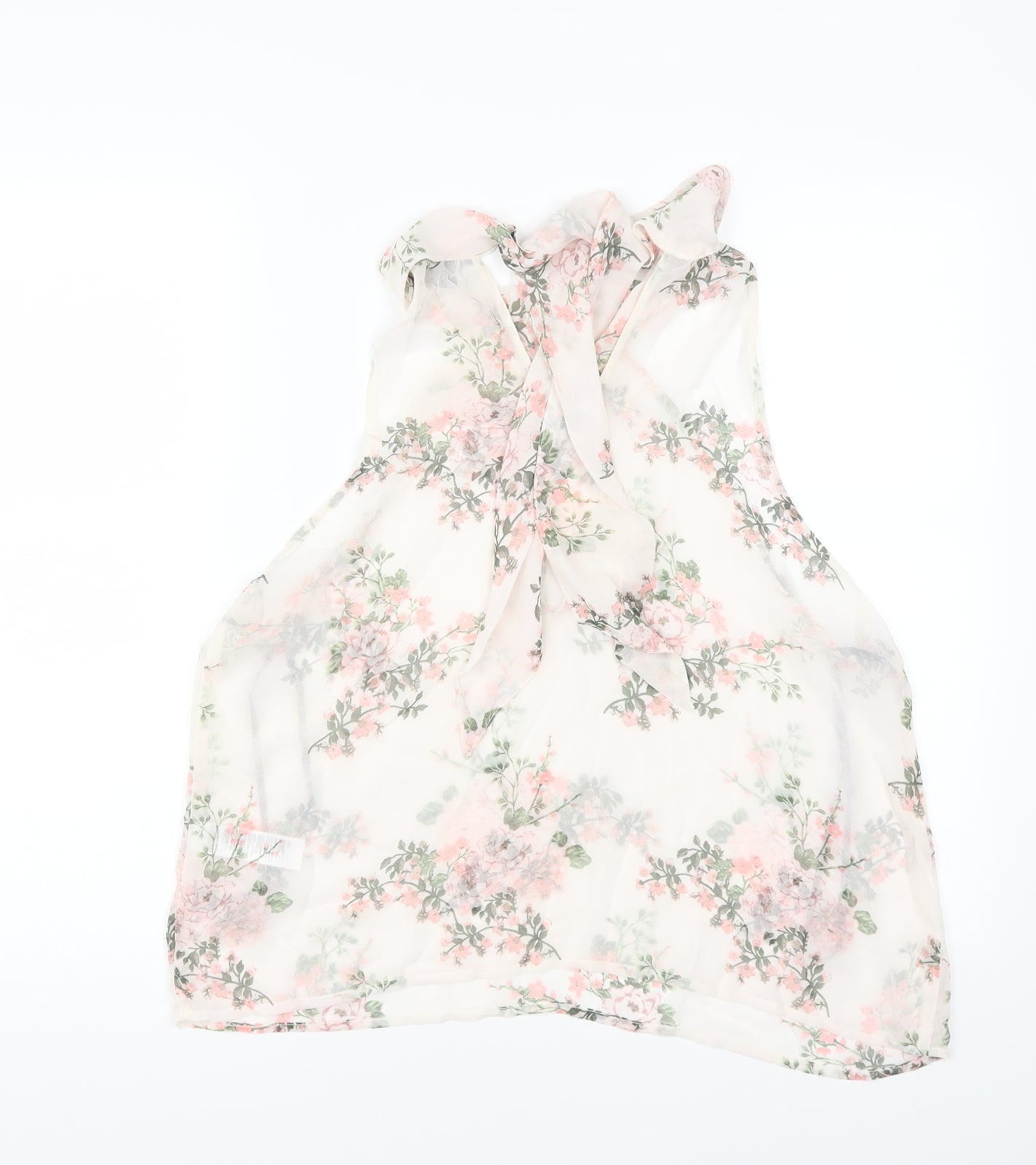 FOREVER 21 Womens Ivory Floral  Tunic Blouse Size M