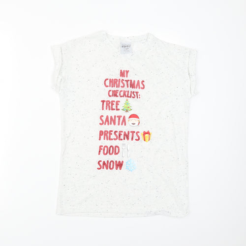 Preworn Boys Grey   Basic T-Shirt Size 12-13 Years  - christmas