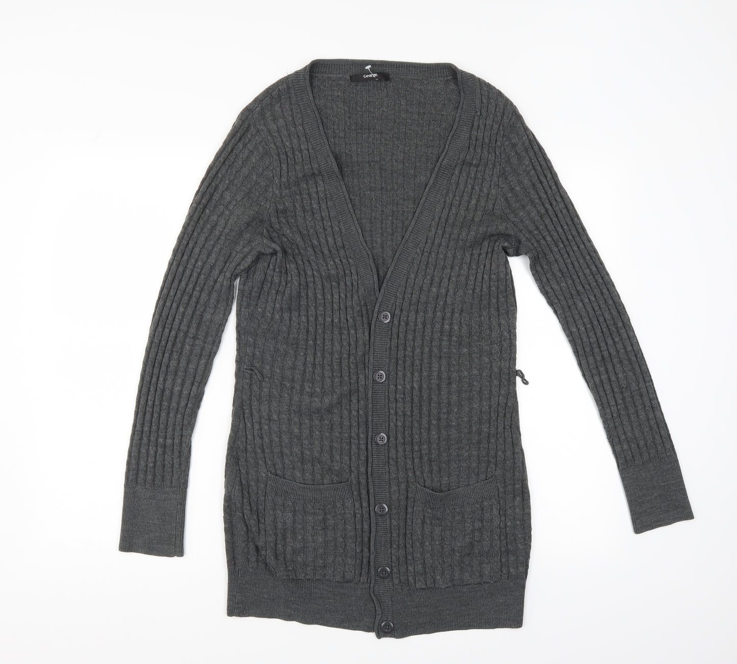 George Womens Grey   Cardigan Jumper Size 14