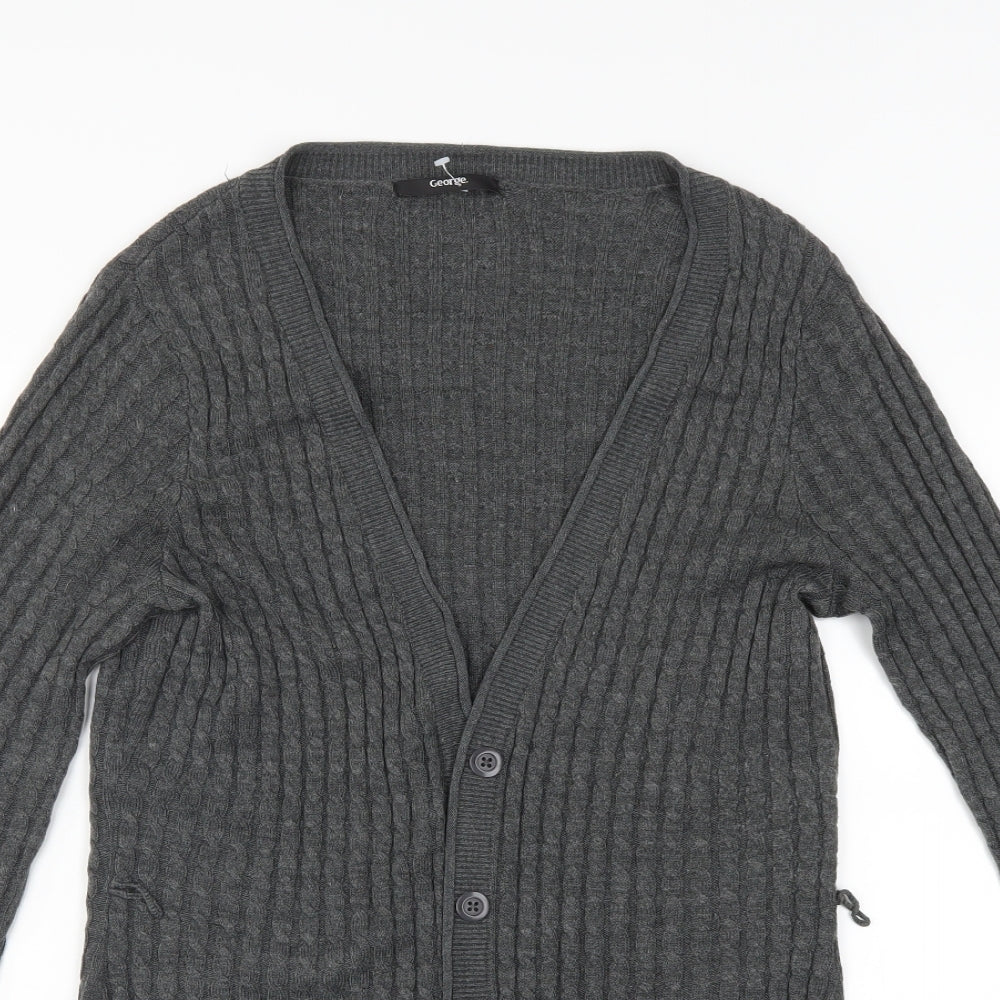 George Womens Grey   Cardigan Jumper Size 14