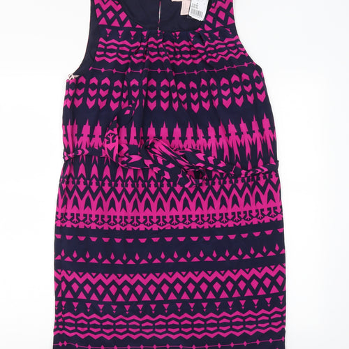 FOREVER 21 Womens Blue Geometric  Shift  Size M