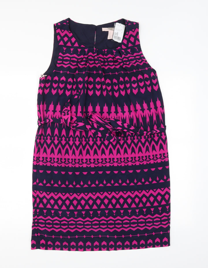 FOREVER 21 Womens Blue Geometric  Shift  Size M