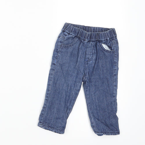 Earlydays Baby Blue  Denim Jogger Trousers Size 3-6 Months