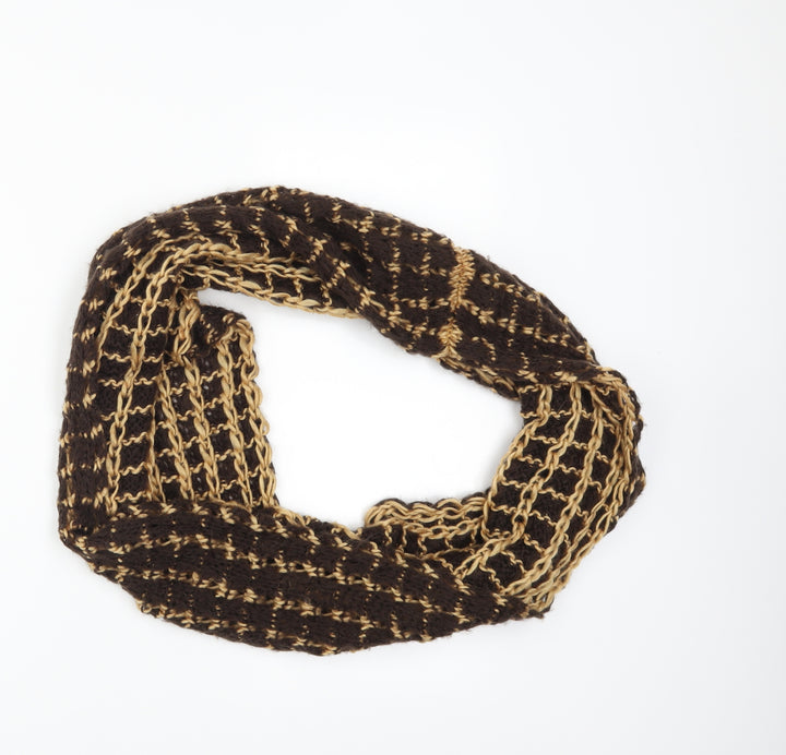 Preworn Womens Brown Check   Scarf   - COWL