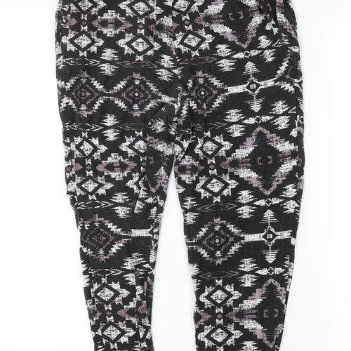 ASOS Womens Black Geometric  Trousers  Size 10 L24 in