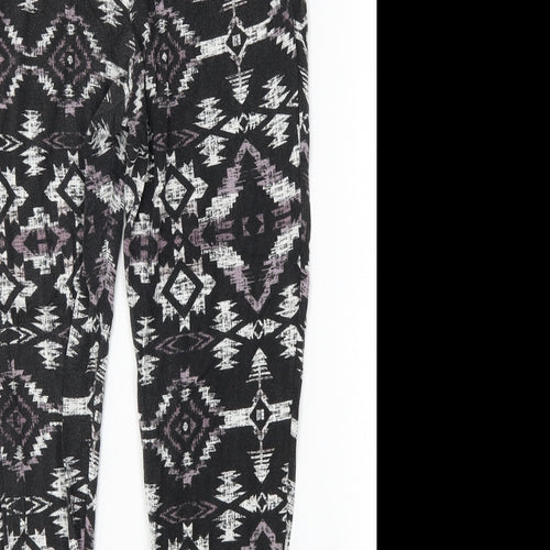 ASOS Womens Black Geometric  Trousers  Size 10 L24 in