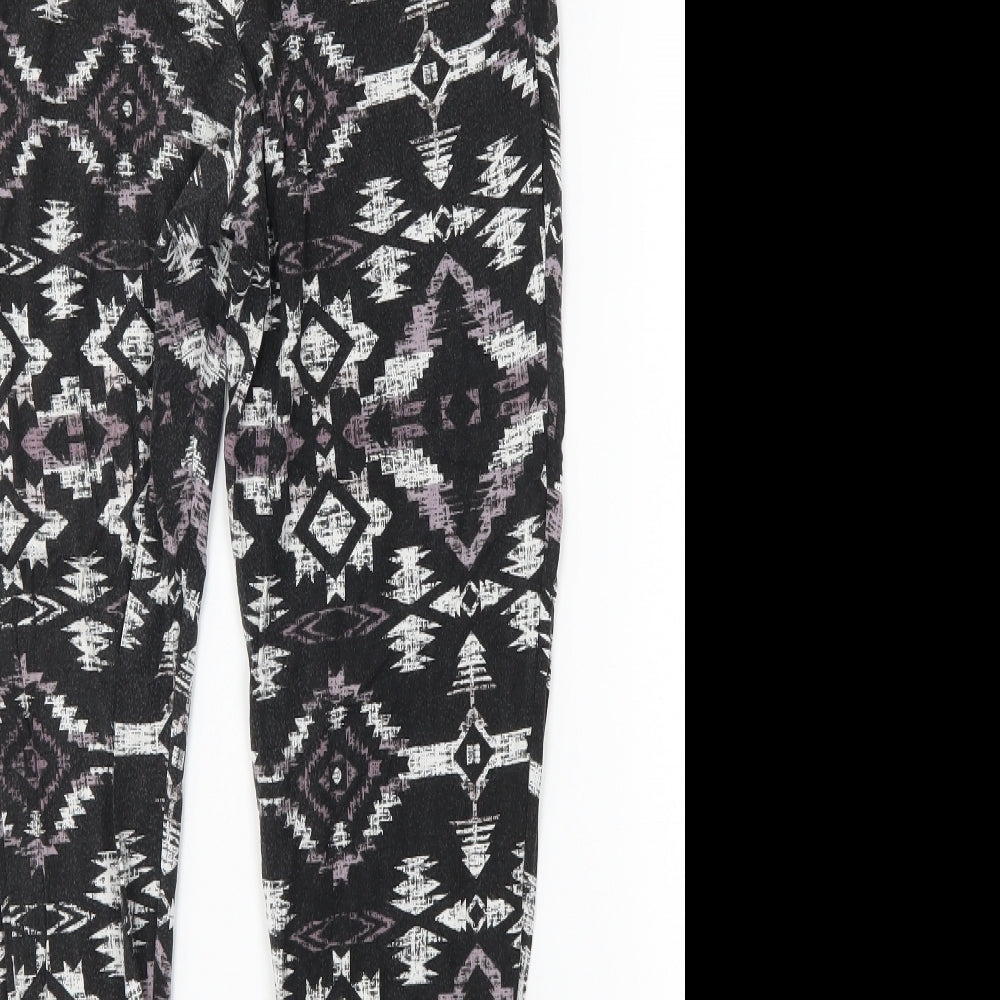 ASOS Womens Black Geometric  Trousers  Size 10 L24 in
