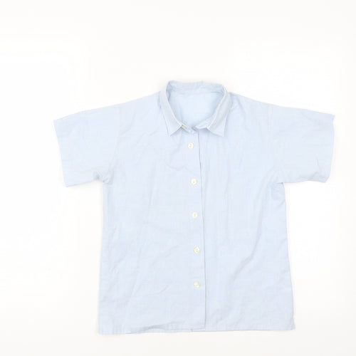 Preworn Boys Blue   Basic Button-Up Size 8 Years