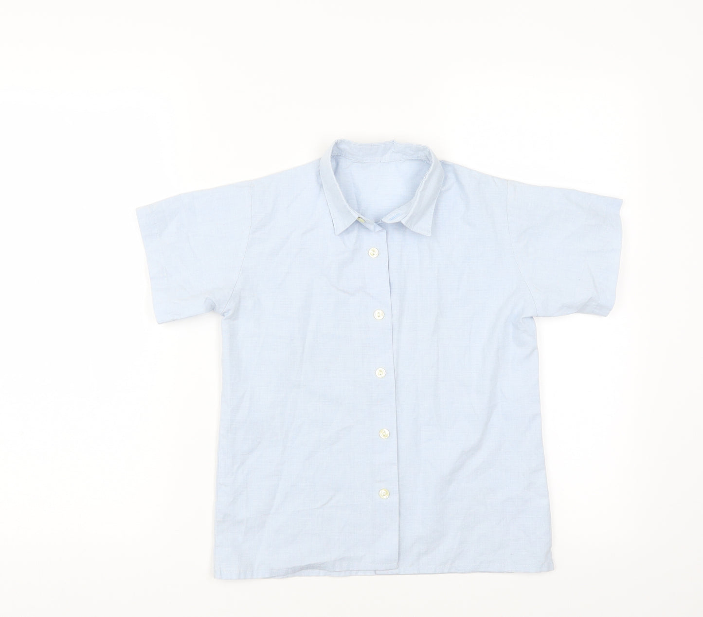 Preworn Boys Blue   Basic Button-Up Size 8 Years