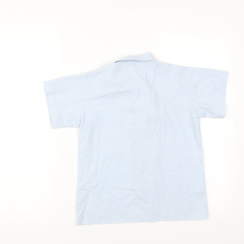Preworn Boys Blue   Basic Button-Up Size 8 Years