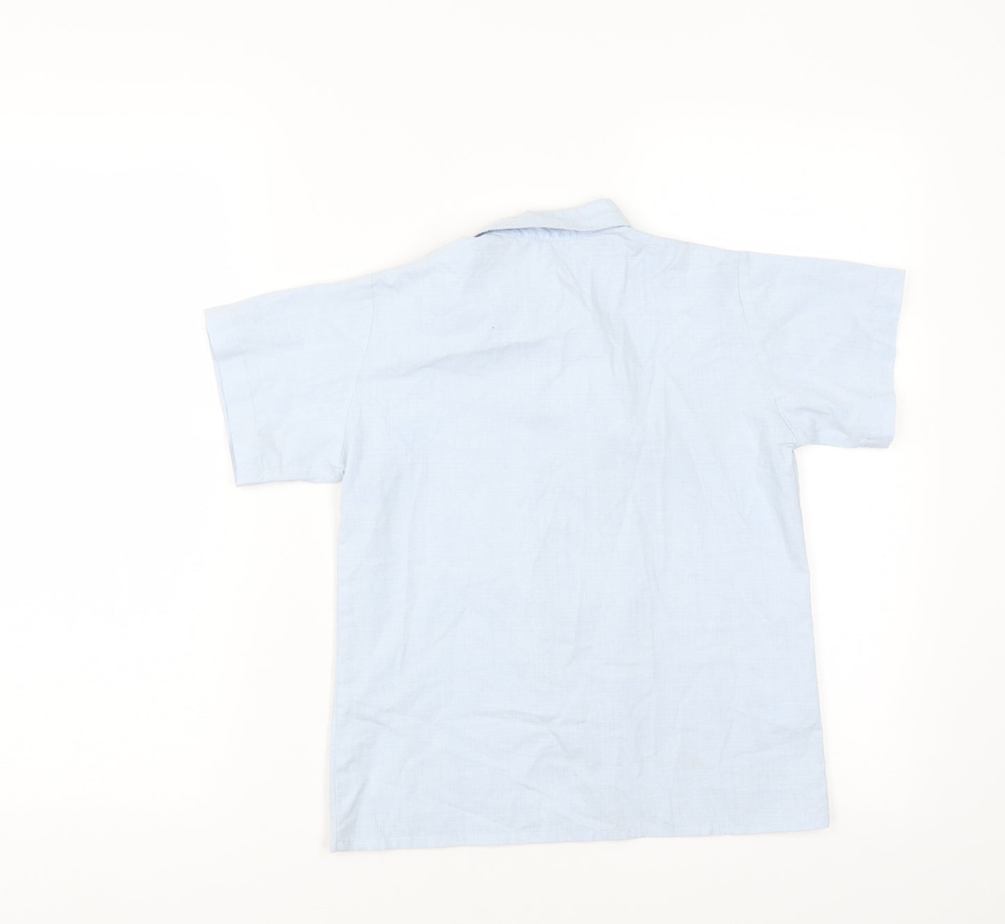 Preworn Boys Blue   Basic Button-Up Size 8 Years