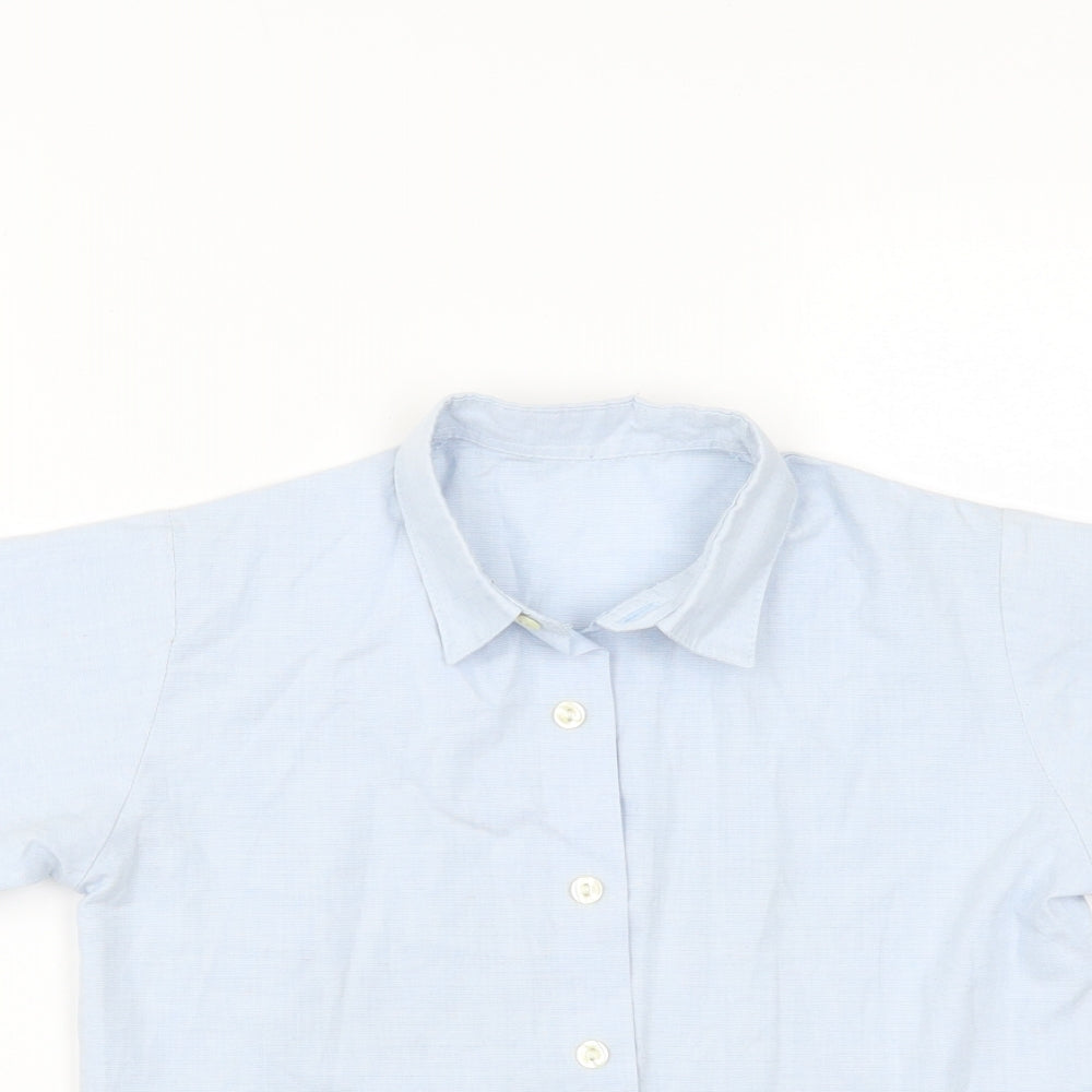 Preworn Boys Blue   Basic Button-Up Size 8 Years