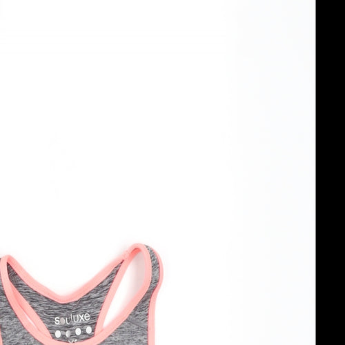 Matalan Girls Grey   Cropped T-Shirt Size 6-7 Years