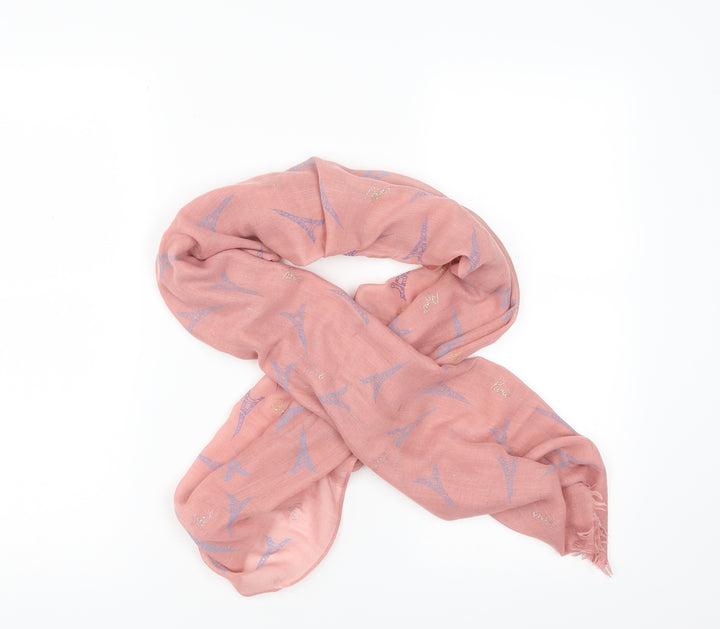 Preworn Womens Pink Geometric   Scarf