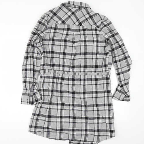 Primark Womens Grey Check  Shirt Dress    - `