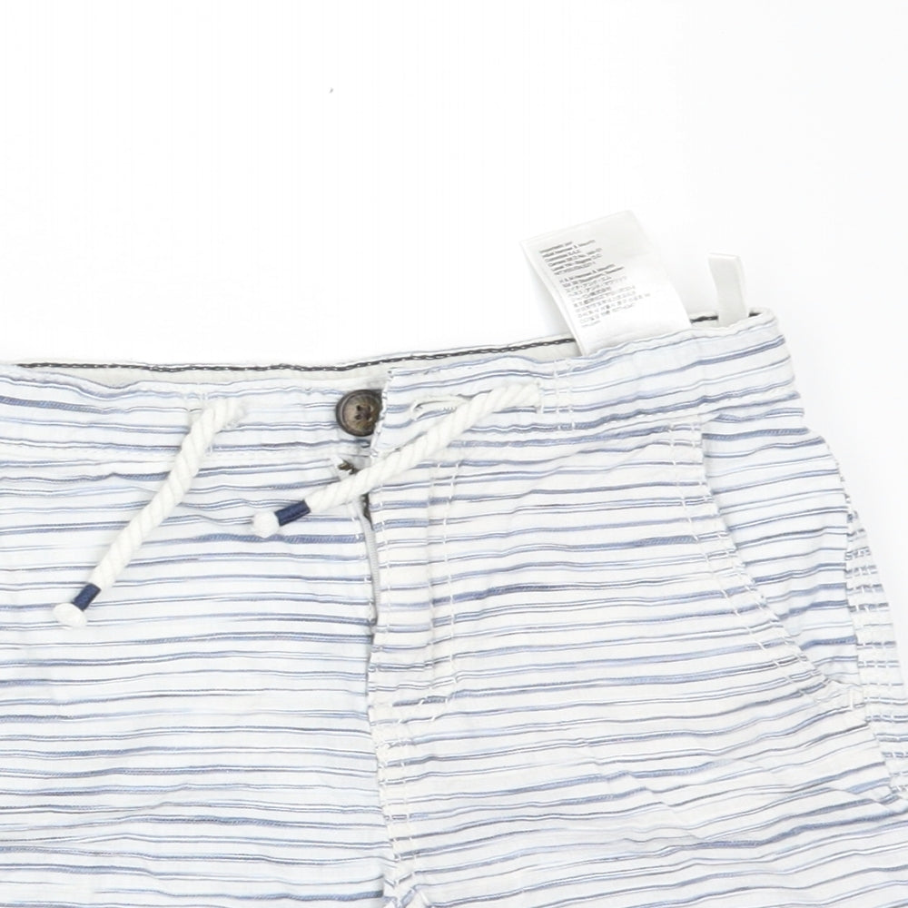 H&M Boys White Striped  Bermuda Shorts Size 5-6 Years