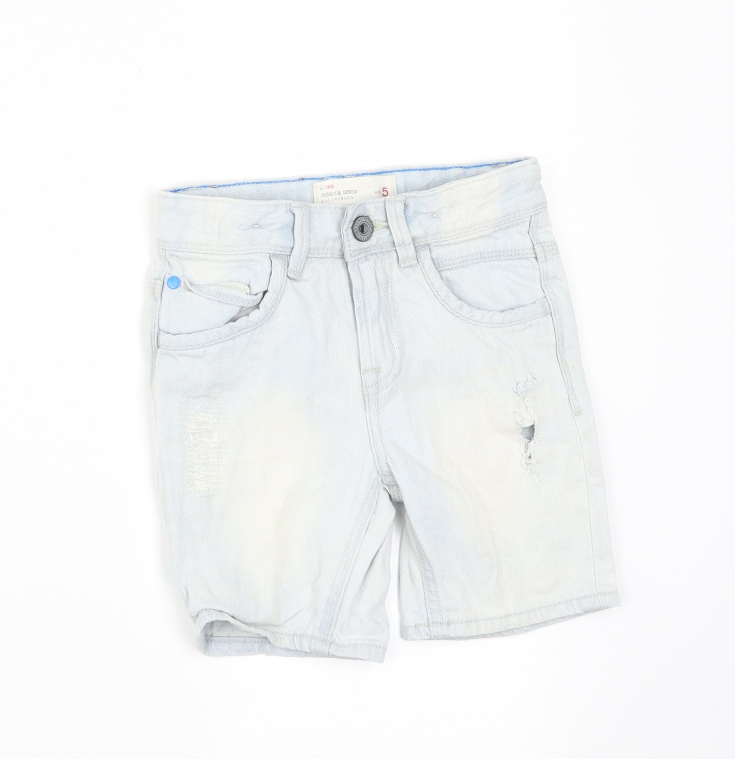 Matalan Boys Blue  Denim Chino Shorts Size 5 Years