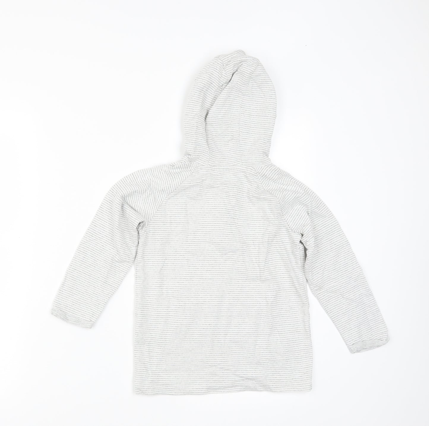 TU Boys Grey Striped  Pullover Hoodie Size 4-5 Years