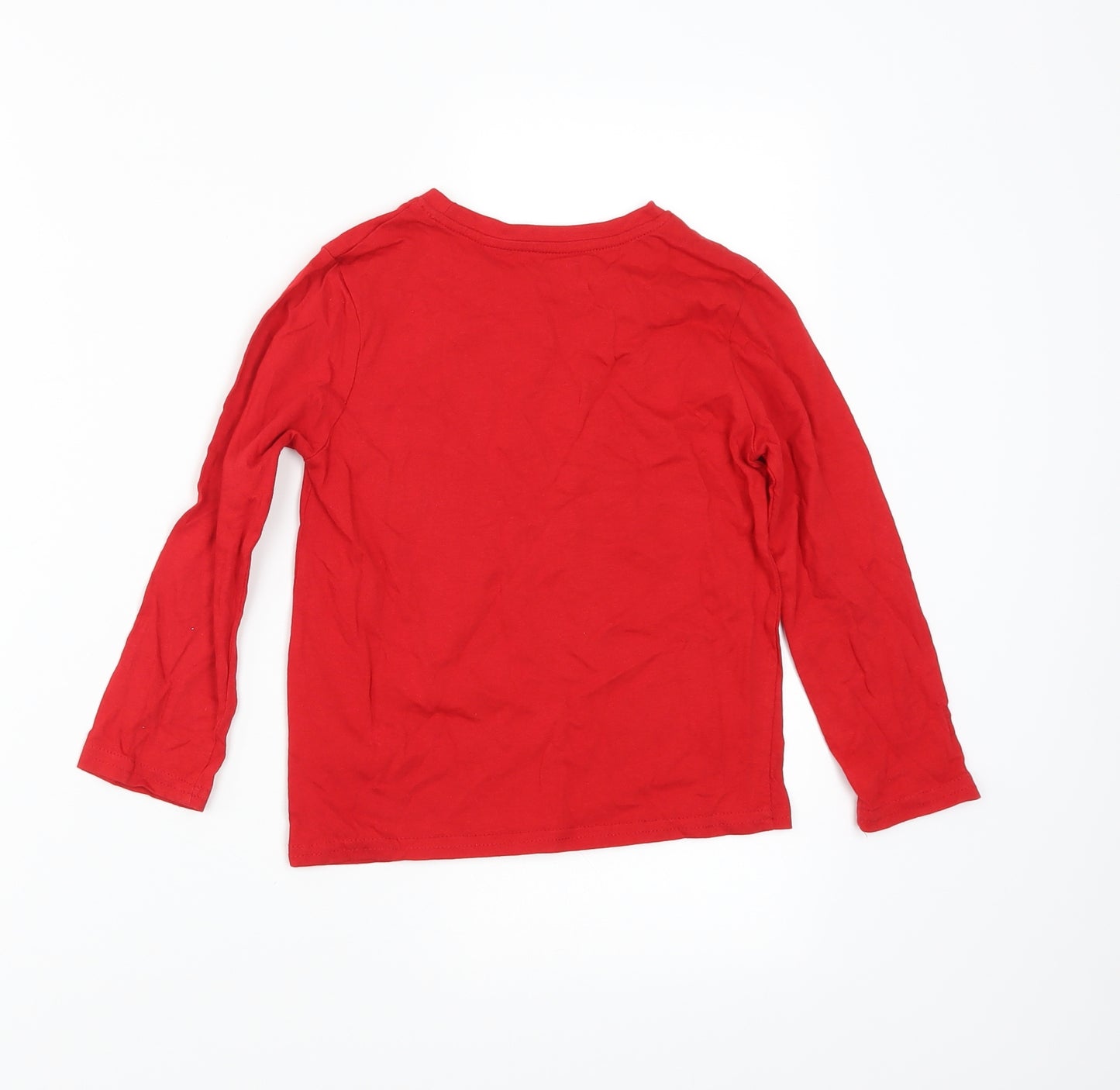 Primark Boys Red   Basic T-Shirt Size 5-6 Years  - future legend