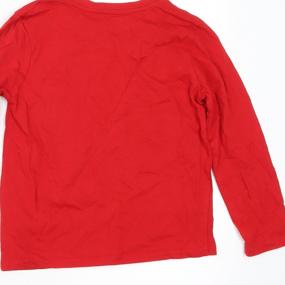 Primark Boys Red   Basic T-Shirt Size 5-6 Years  - future legend