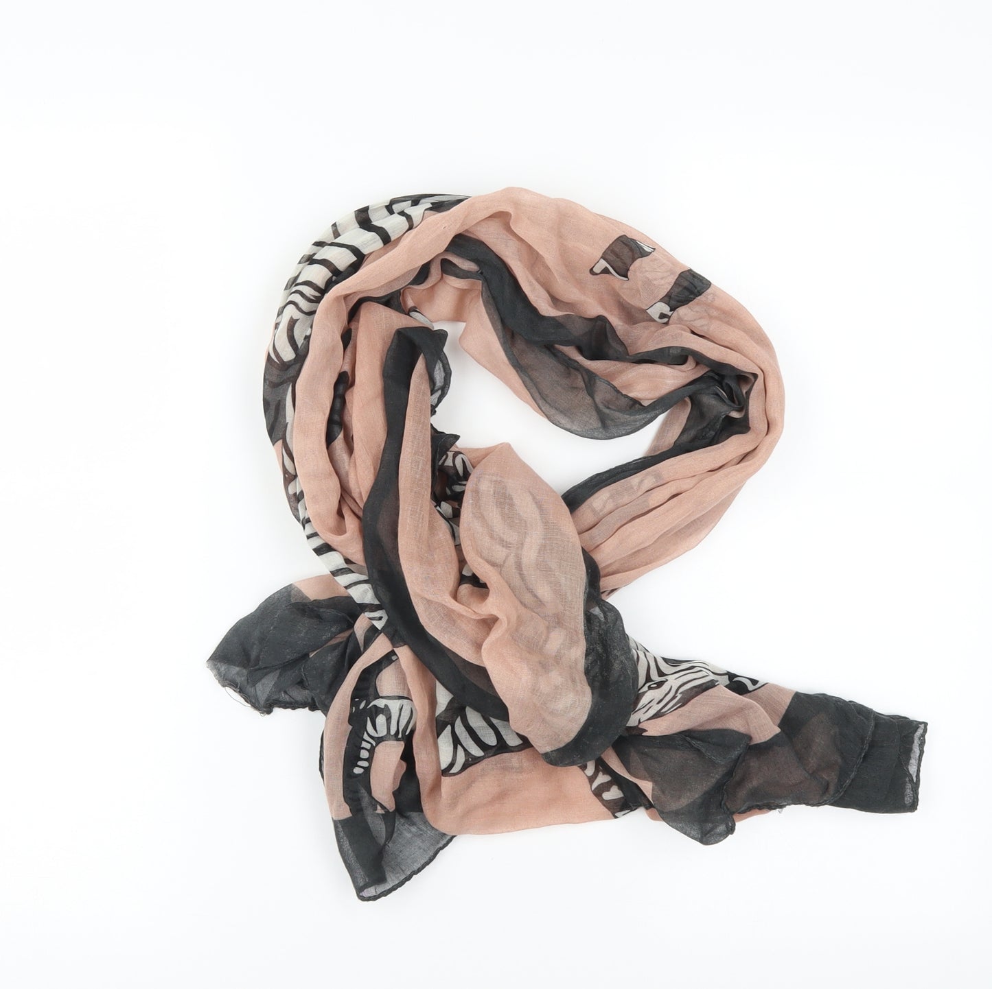Preworn Womens Pink Geometric   Scarf   - ZEBRA