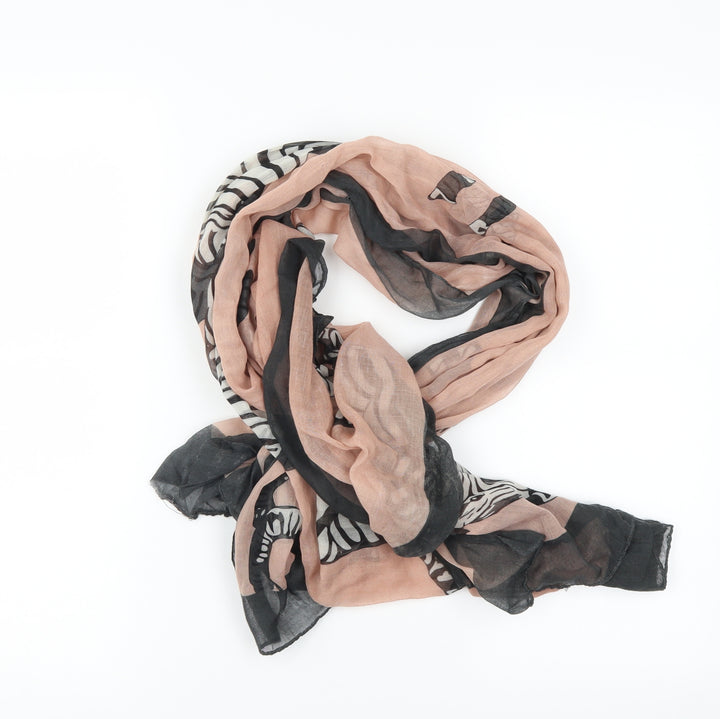 Preworn Womens Pink Geometric   Scarf   - ZEBRA