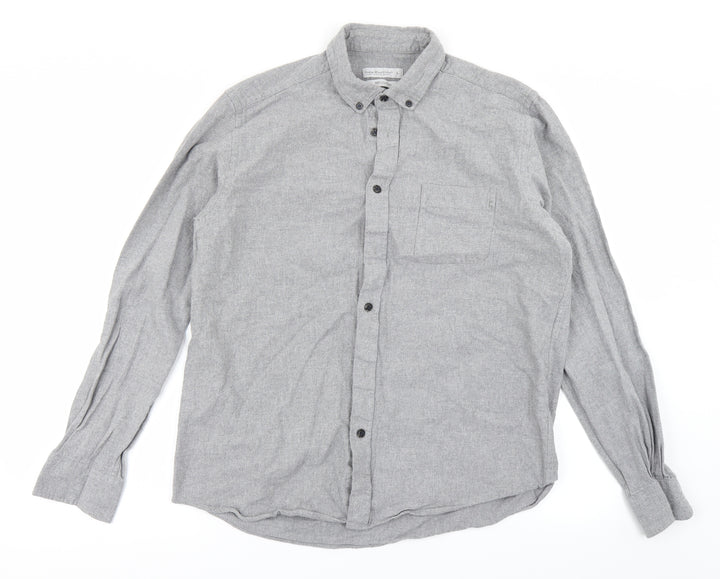 Cedar Wood State Mens Grey Button-Up Size L