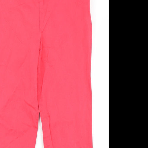 Hobbs Womens Pink   Capri Trousers Size 12 L23 in
