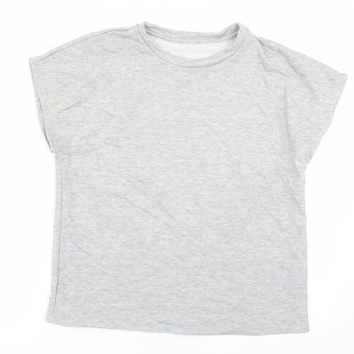 Jeff & Co Womens Grey   Basic T-Shirt Size 10