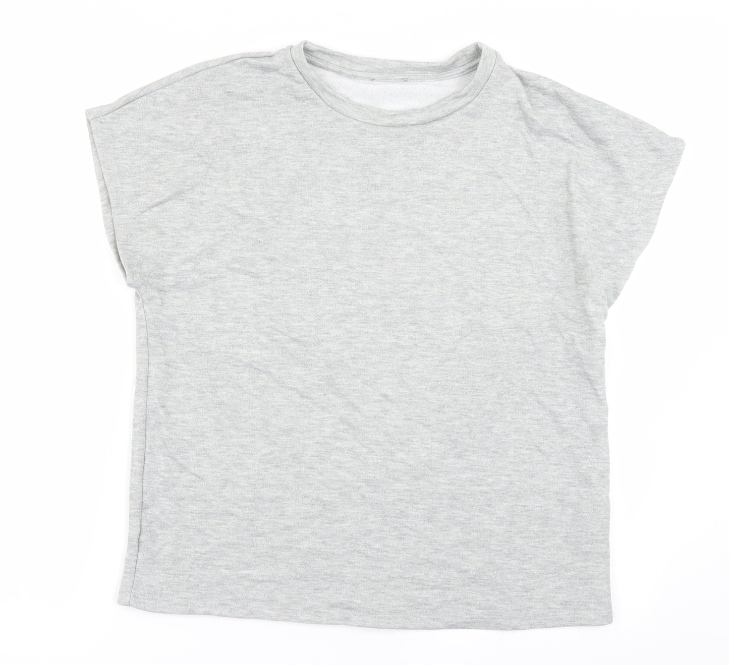 Jeff & Co Womens Grey   Basic T-Shirt Size 10