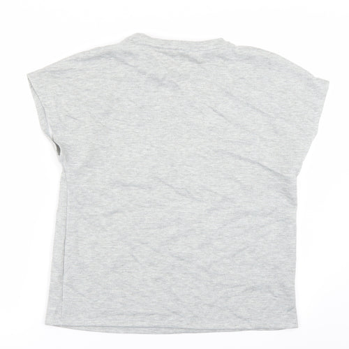 Jeff & Co Womens Grey   Basic T-Shirt Size 10