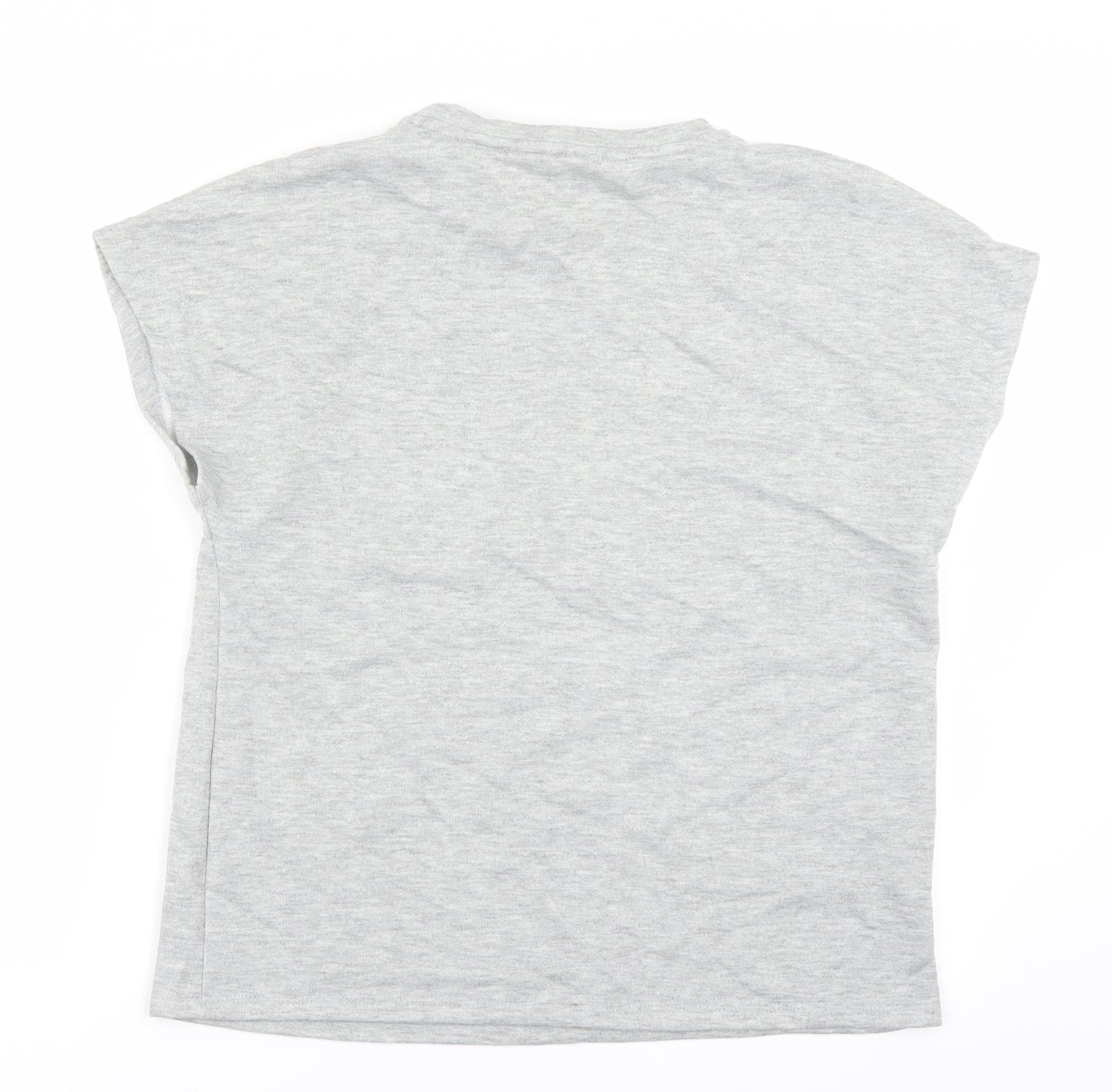 Jeff & Co Womens Grey   Basic T-Shirt Size 10