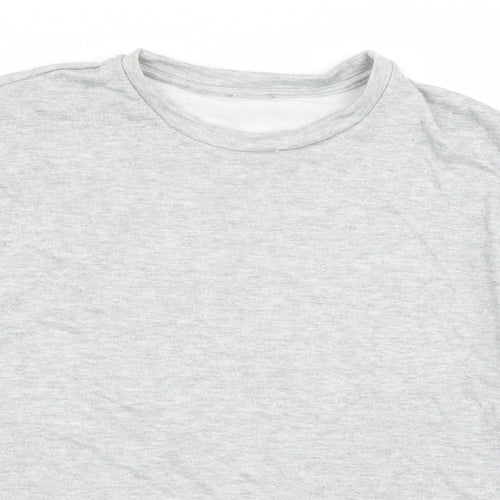 Jeff & Co Womens Grey   Basic T-Shirt Size 10