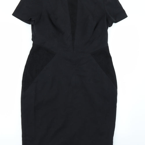 M&S Womens Black   Pencil Dress  Size 12