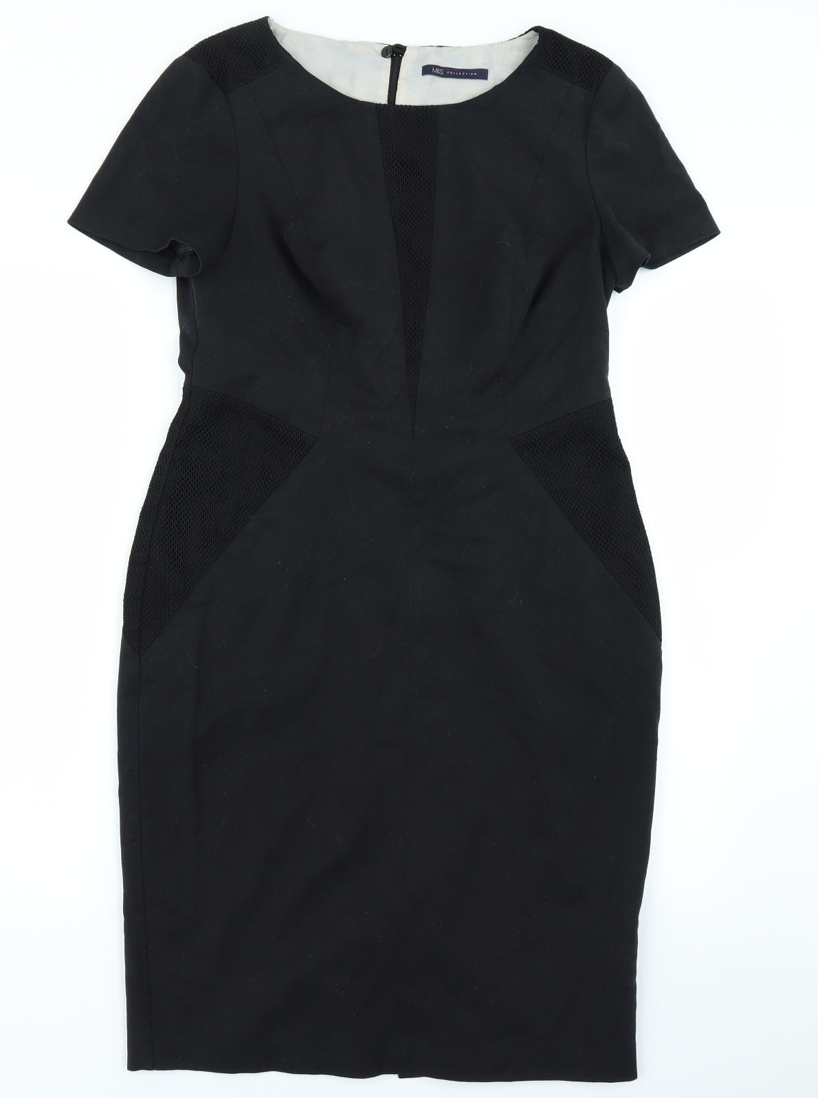 M&S Womens Black   Pencil Dress  Size 12