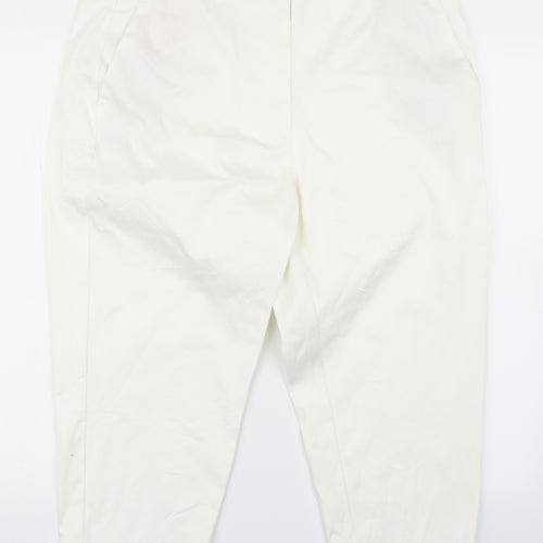 M&S Womens White   Chino Shorts Size 18