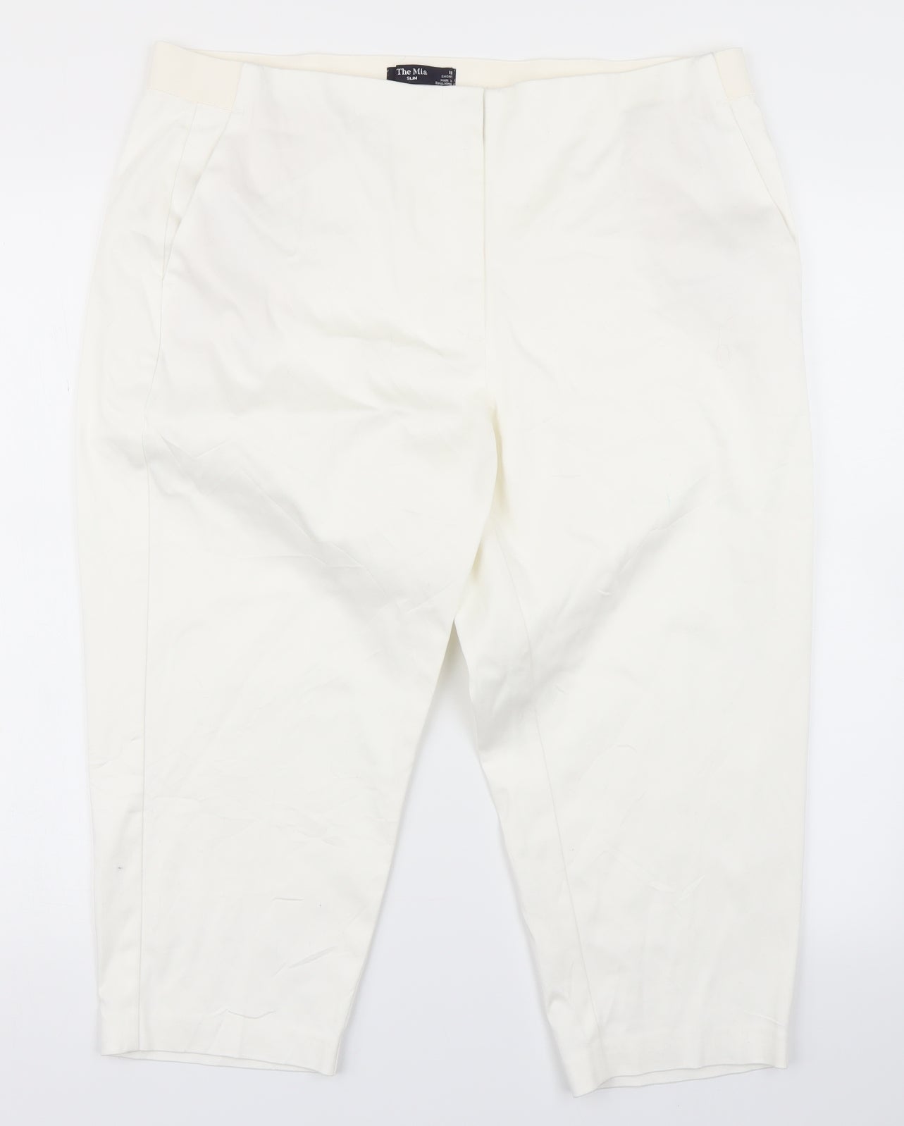 M&S Womens White   Chino Shorts Size 18