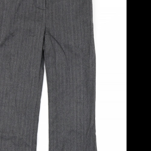 New Look Womens Grey Striped  Trousers  Size 8 L28 in
