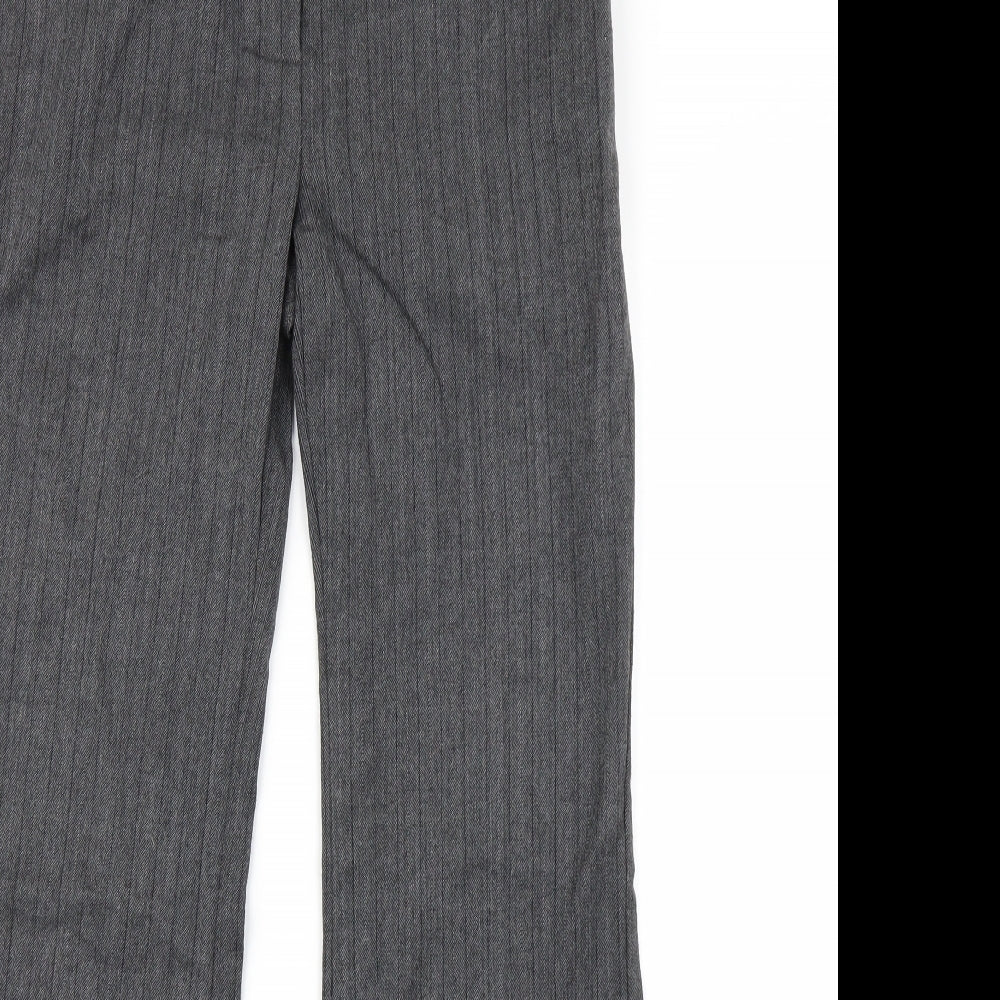 New Look Womens Grey Striped  Trousers  Size 8 L28 in