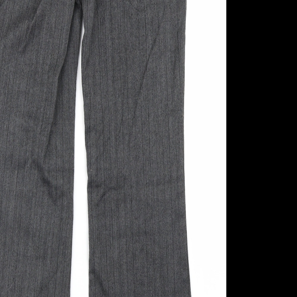 New Look Womens Grey Striped  Trousers  Size 8 L28 in