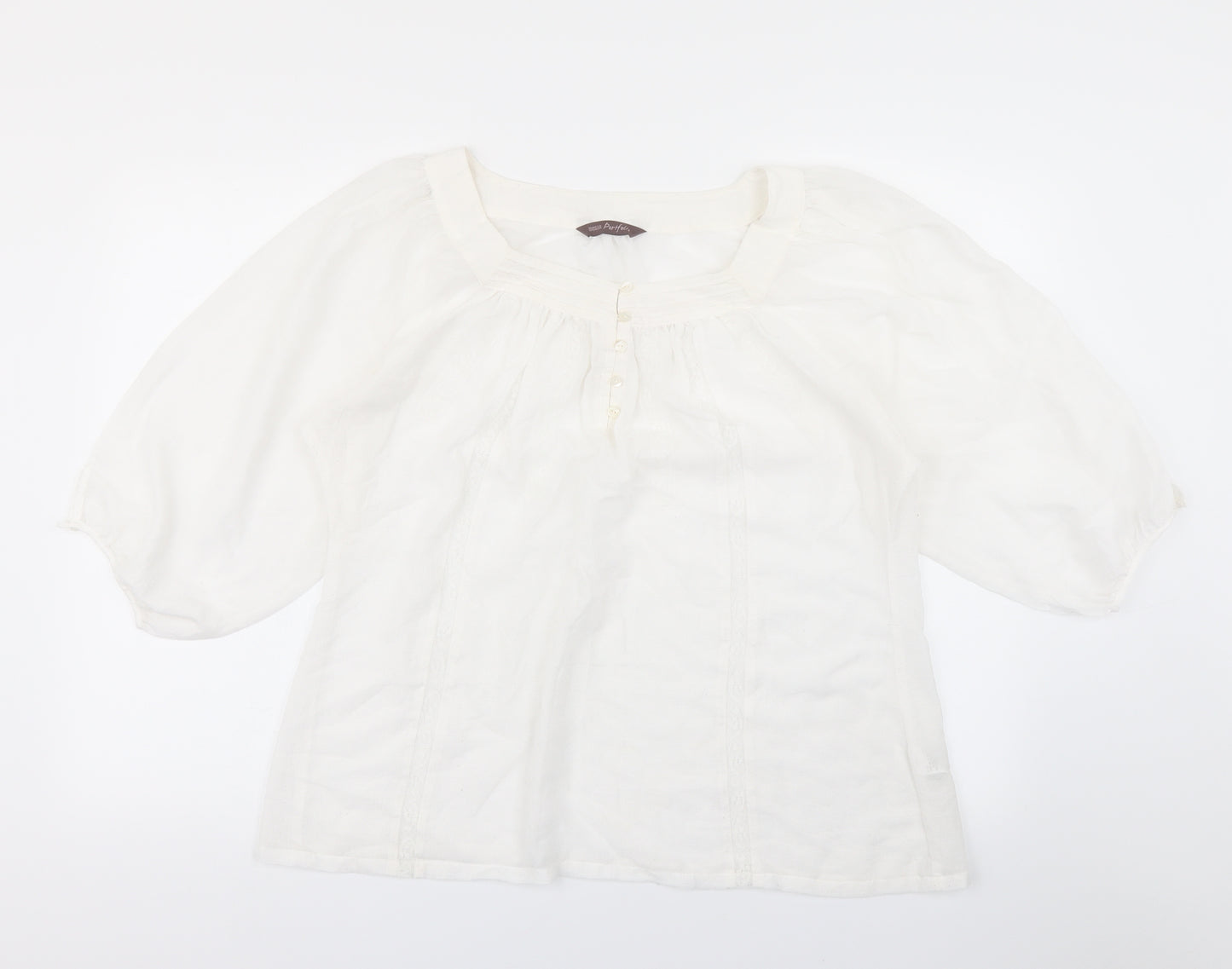 Portfolio Womens White   Basic Blouse Size 16