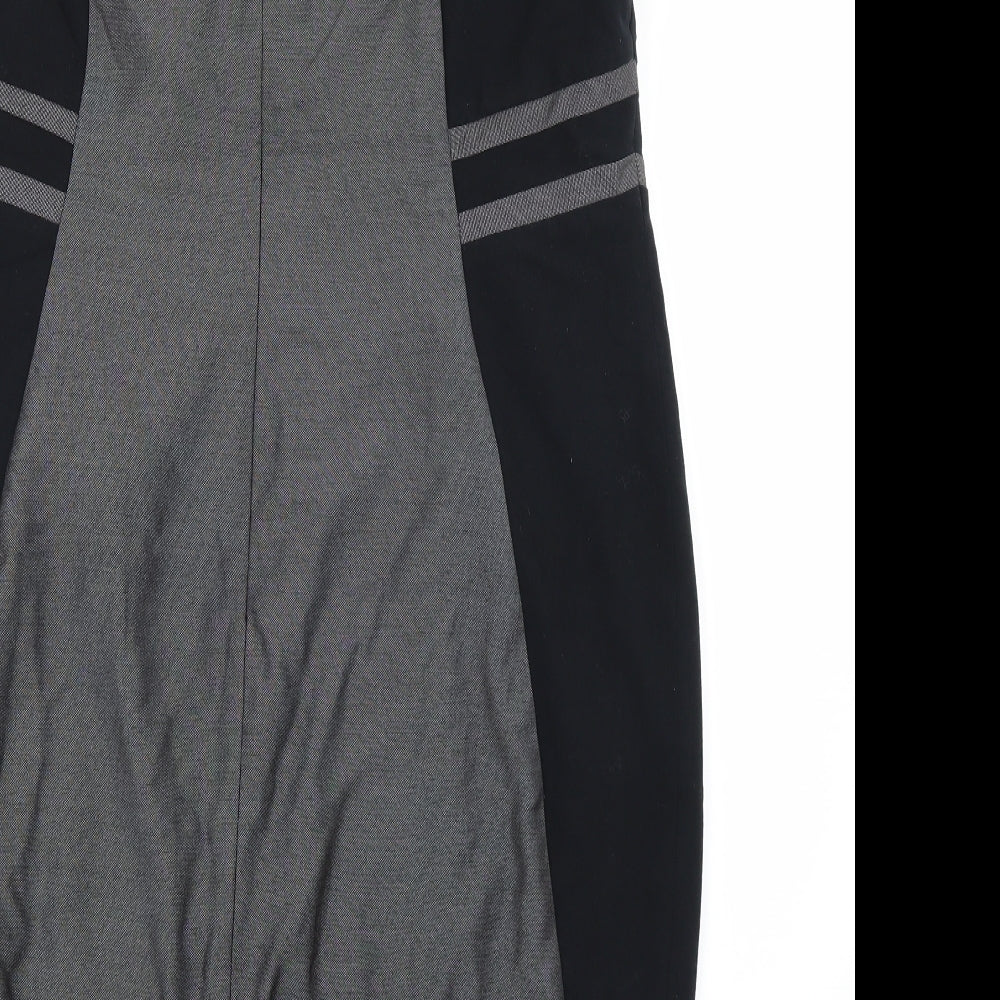 M&S Womens Grey Colourblock  Pencil Dress  Size 18