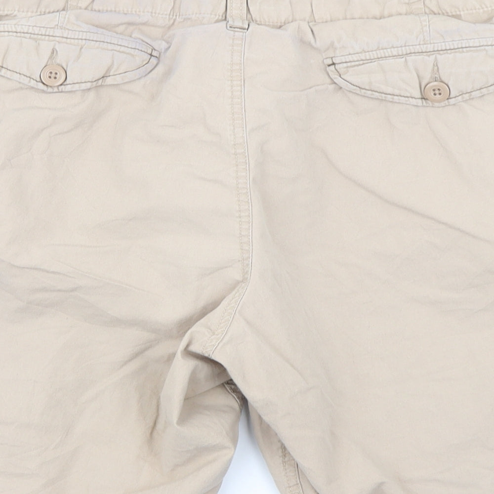 Premier Man Mens Beige   Cargo Shorts Size 40 in