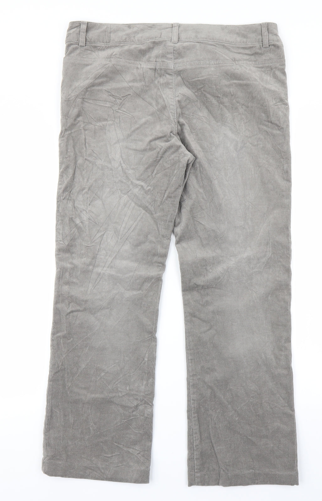 Tuchuzy Womens Grey  Corduroy Straight Jeans Size 16 L26 in