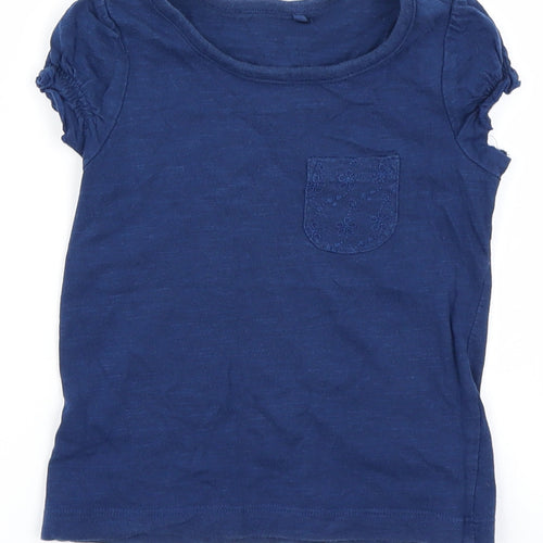 George Girls Blue   Basic T-Shirt Size 2-3 Years
