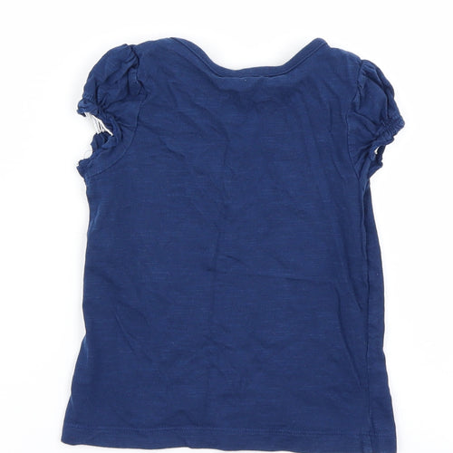 George Girls Blue   Basic T-Shirt Size 2-3 Years