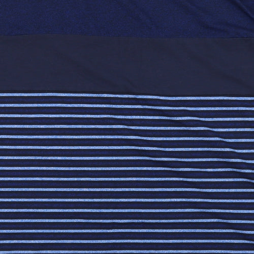 Easy Mens Blue Striped   T-Shirt Size 3XL